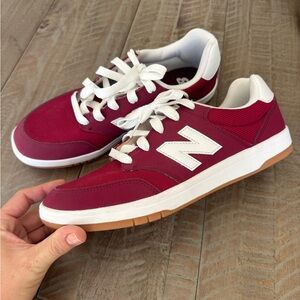 New Balance Red and White Athletic Shoes